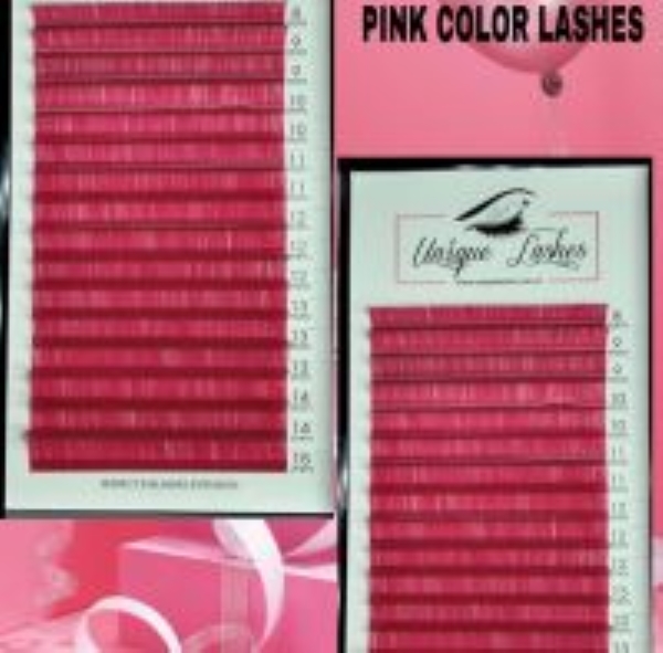 Pink color lashes - Unique Lashes